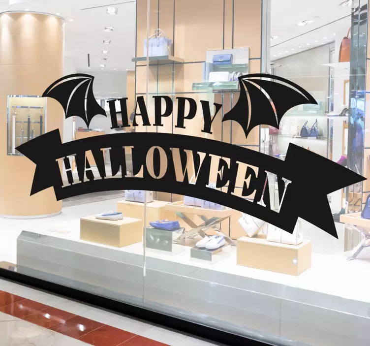 Naklejka na witrynę sklepową happy halloween - TenStickers