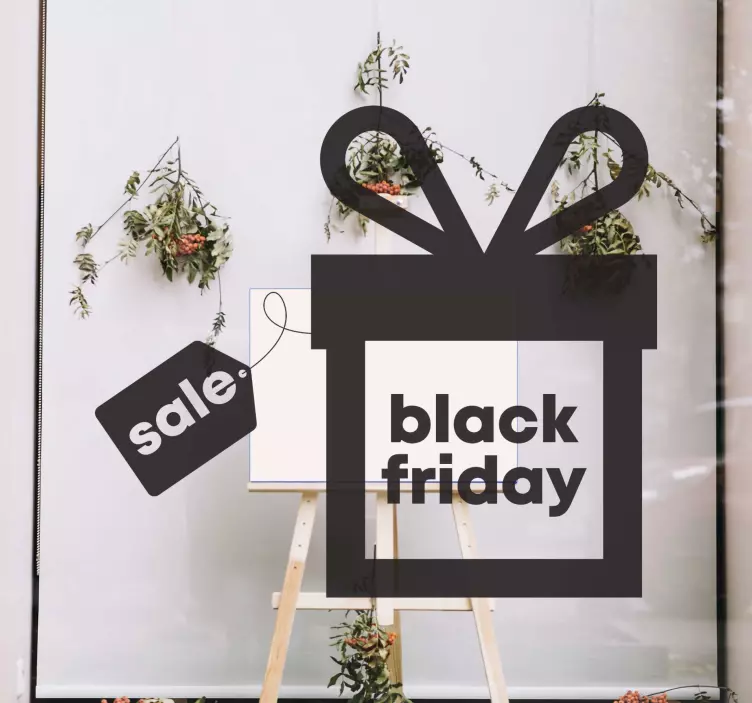 Naklejka na ścianę Black Friday oferta sprzedaży prezentów - TenStickers