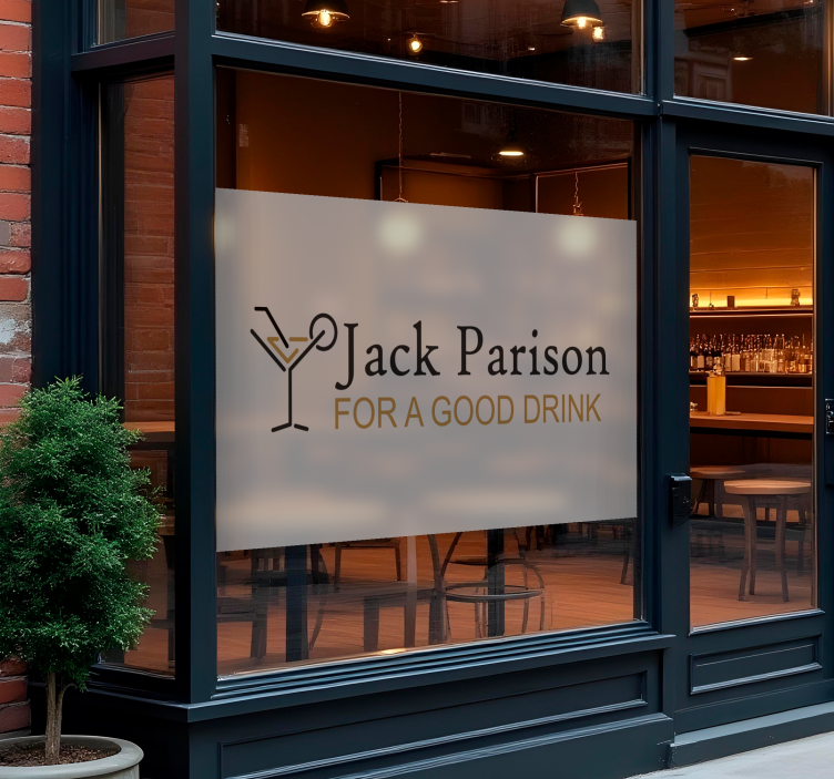 Naklejka na witrynę sklepową przezroczysty pasek klejący z logo - TenStickers