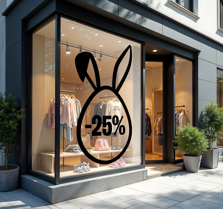 Naklejka na witrynę sklepową rabat na wielkanoc - TenStickers