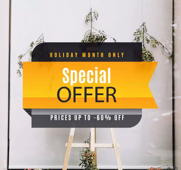 Naklejka na ścianę Black Friday specjalna oferta promocyjna - TenStickers