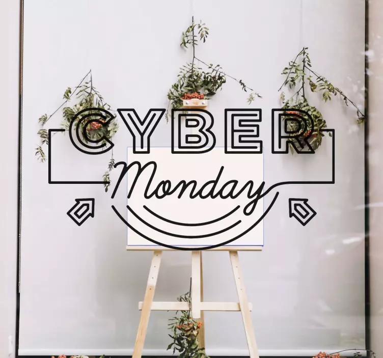 Naklejka na witrynę sklepową specjalny cyber monday - TenStickers