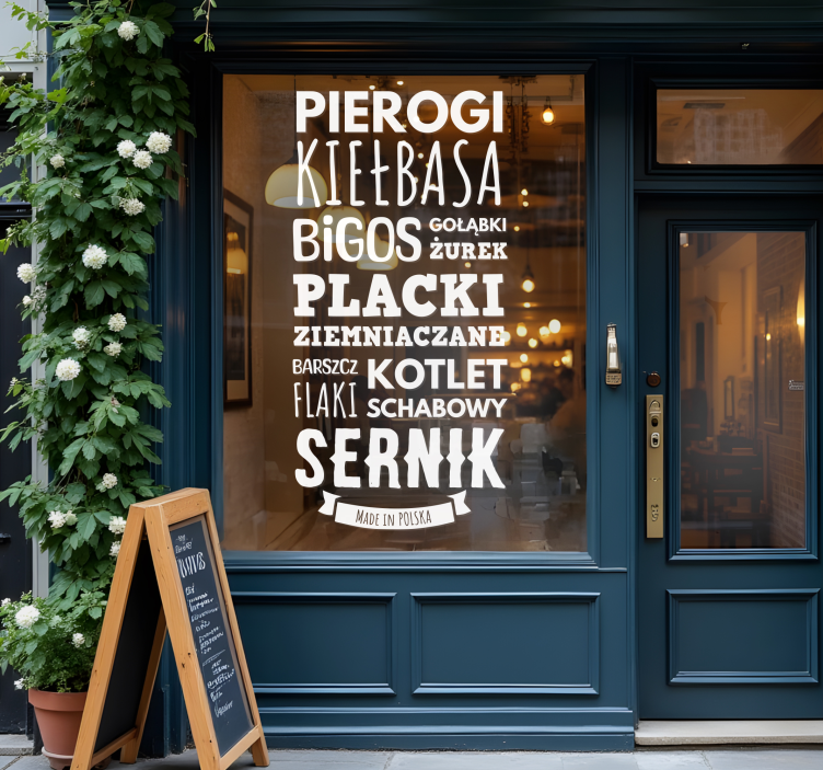 Naklejka na witrynę sklepową spersonalizowane menu restauracji - TenStickers