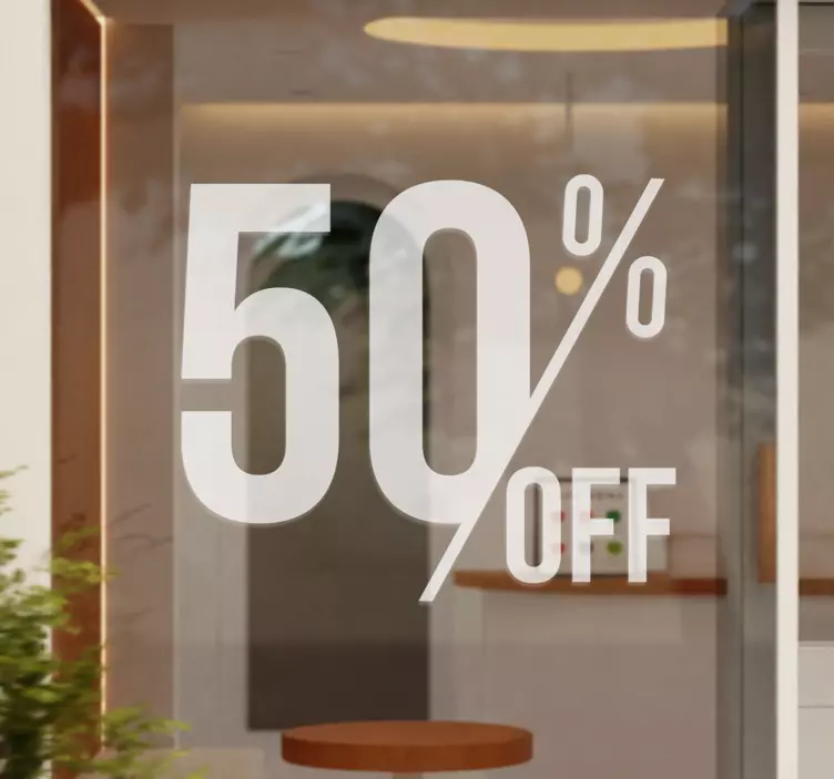 Naklejka na witrynę sklepową zniżki - TenStickers