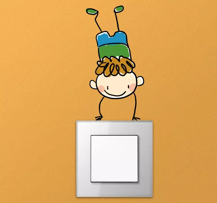 Naklejka na włącznik światła chłopiec - TenStickers