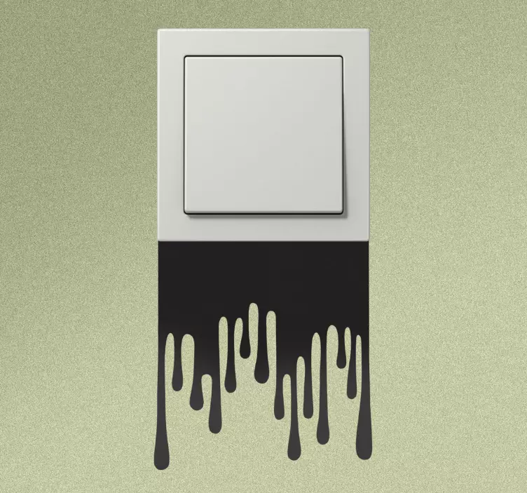 Naklejka na włącznik światła wylewająca się ciecz - TenStickers