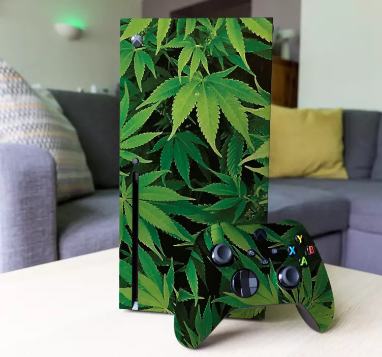 Naklejka na xbox liście marihuany - TenStickers