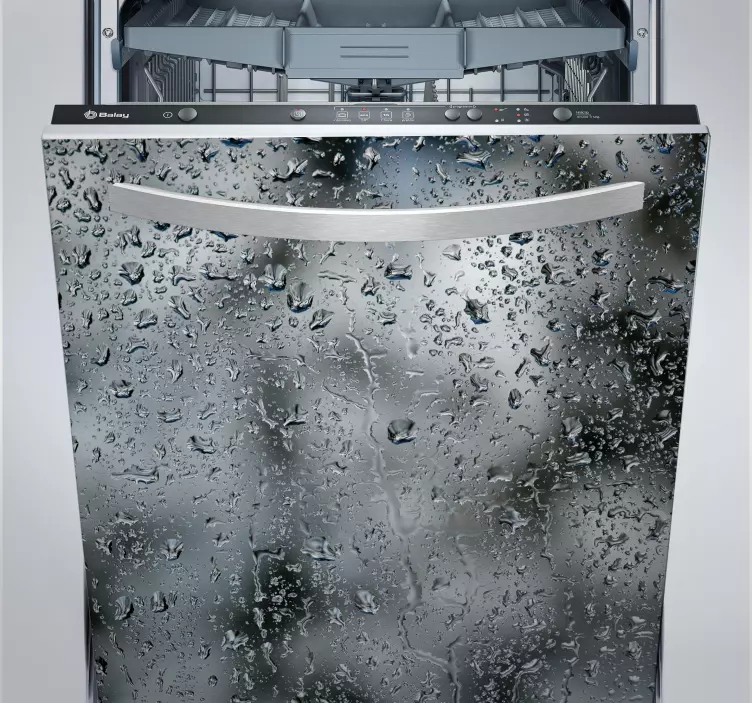 Naklejka na zmywarkę z motywem kropli wody - TenStickers