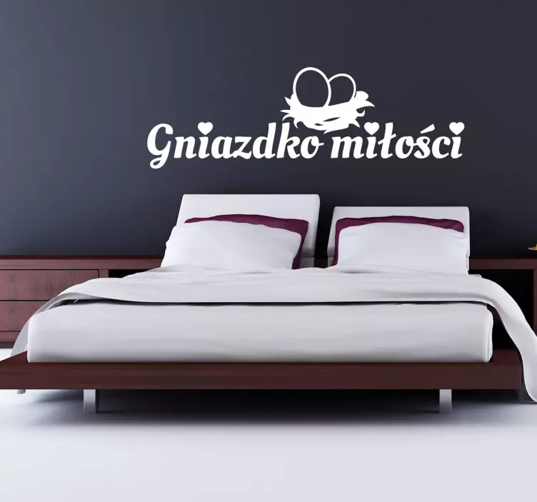 Naklejka napis gniazdko miłości - TenStickers