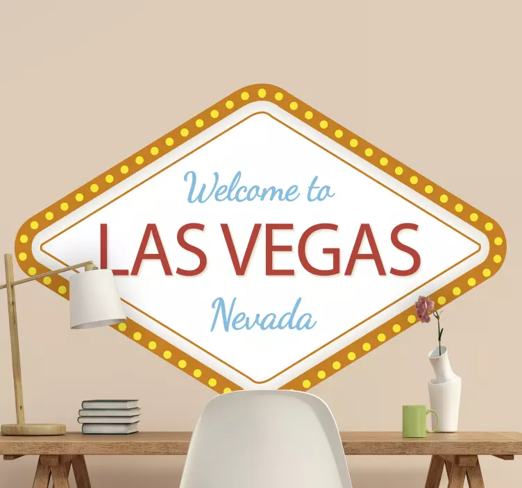 Naklejka napis na ścianę Las Vegas - TenStickers