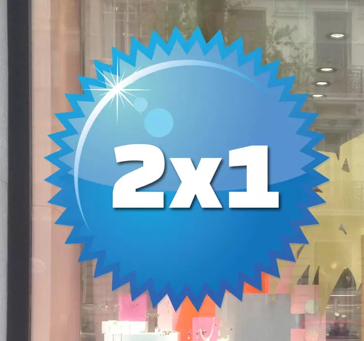 Naklejka niebieskie koło oferta - TenStickers