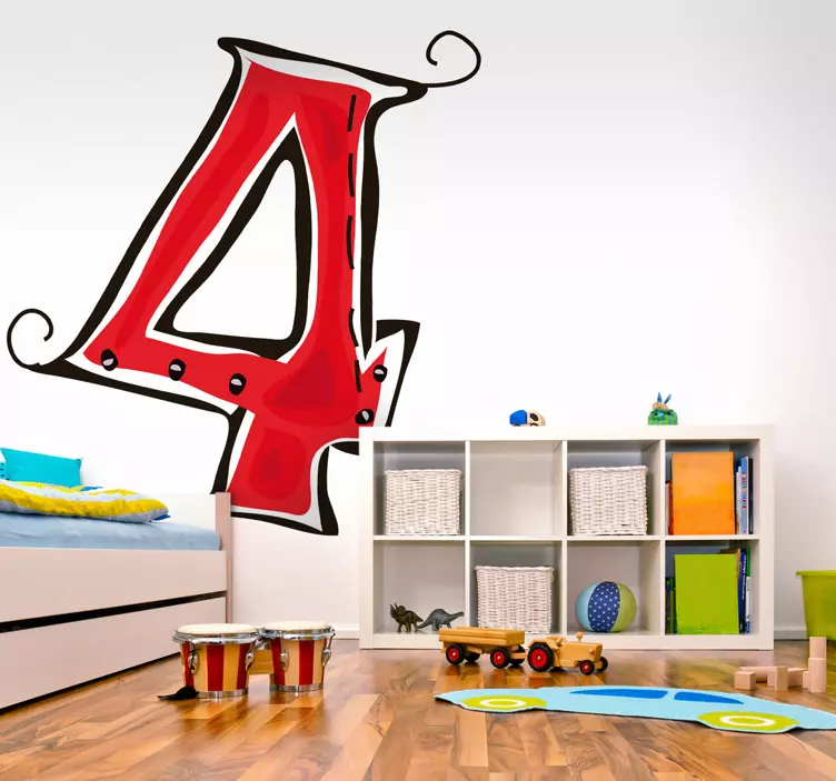 Naklejka numer 4 - TenStickers