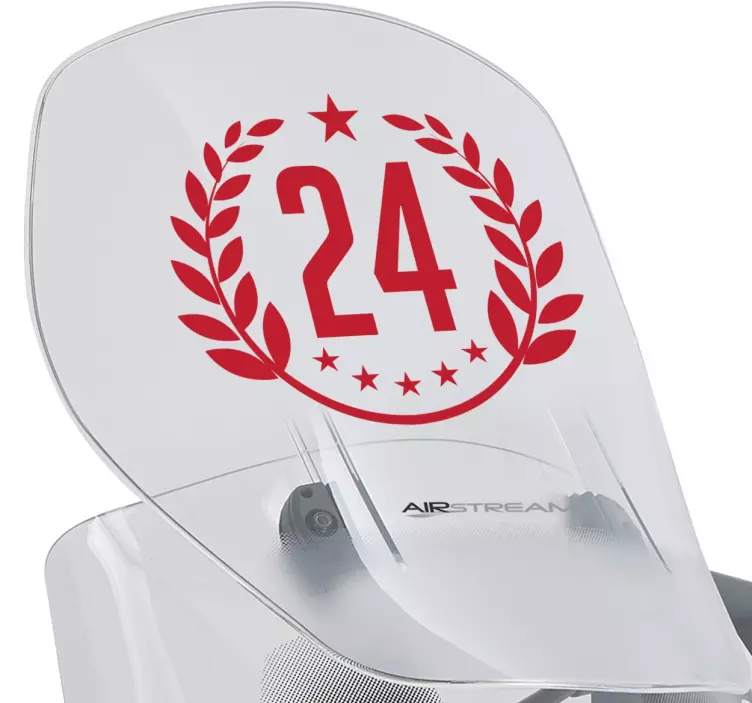 Naklejka numer w liściu laurowym - TenStickers