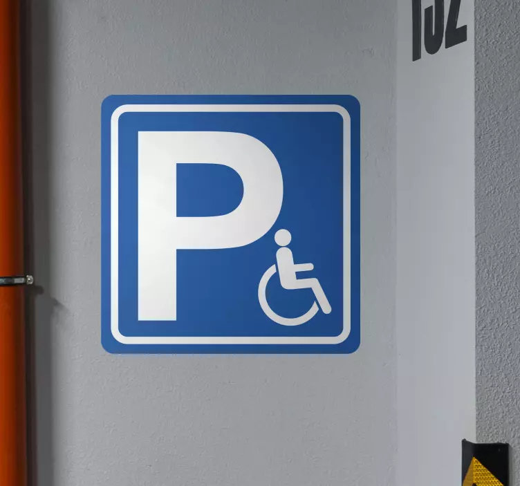 Naklejka na parking Znak dla osób niepełnosprawnych - TenStickers