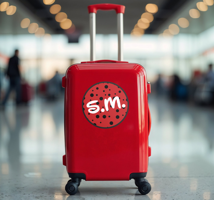 Naklejka personalizowana inicjały walizki dla dzieci - TenStickers