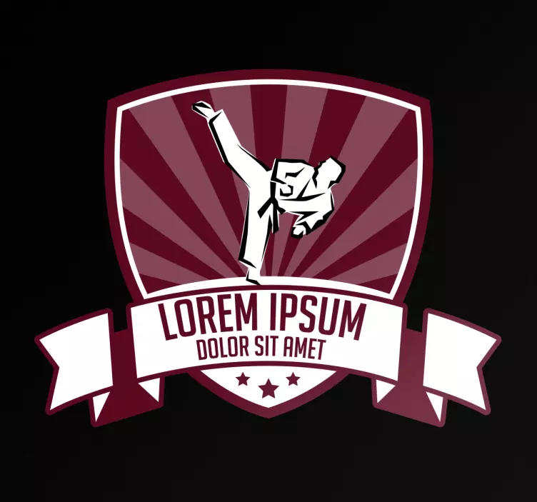 Naklejka personalizowana - Karate logo - TenStickers