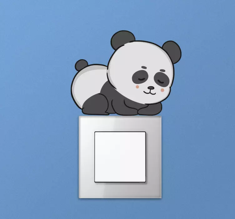 Naklejka na kontakt śpiąca panda anime - TenStickers