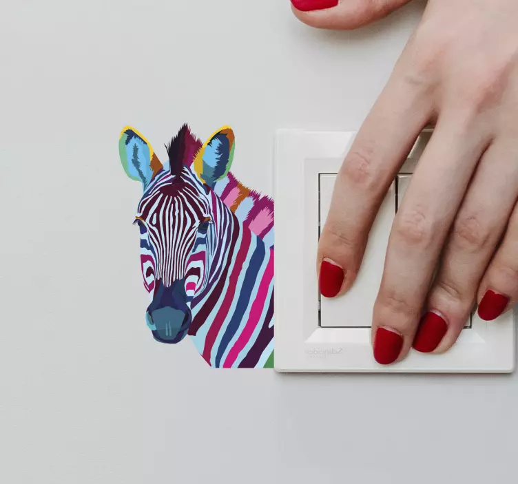 Naklejka na kontakt Zebra pop-art - TenStickers
