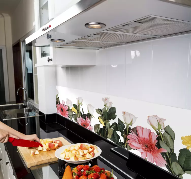 Naklejka do kuchni kwiaty rośliny - TenStickers