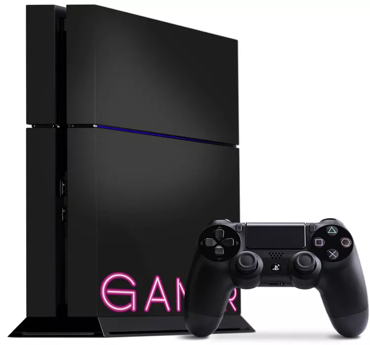 Naklejka na ps4 Neonowy projektant dla graczy - TenStickers