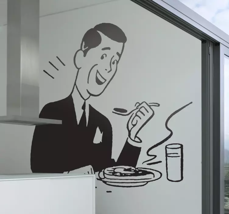 Naklejka radość z jedzenia - TenStickers