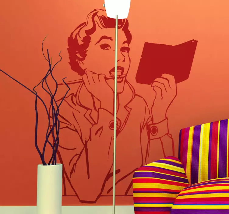 Naklejka retro sekretarka - TenStickers