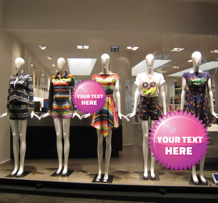 Naklejka różowe koło oferta - TenStickers