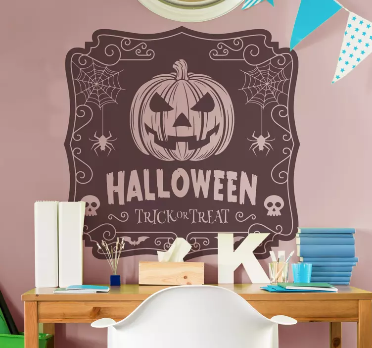 Naklejka rysunek halloween cukierek albo psikus - TenStickers