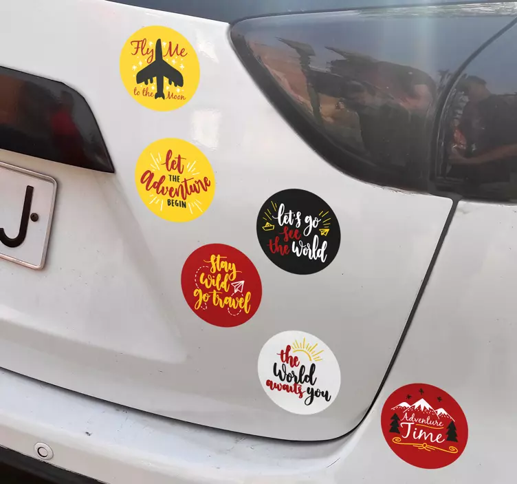 Naklejka na auto podróżnicy - TenStickers