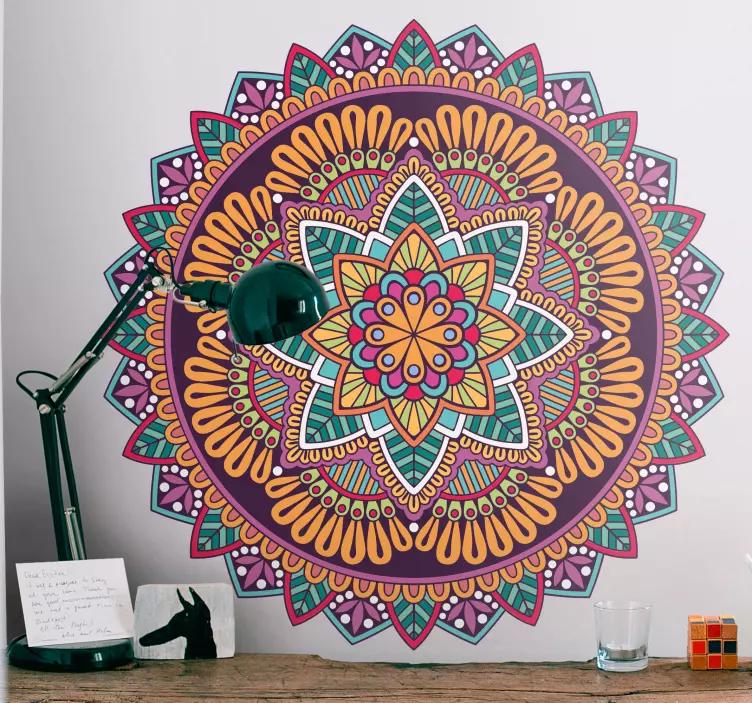 Naklejka na ścianę abstrakcja wzorzysta mandala - TenStickers