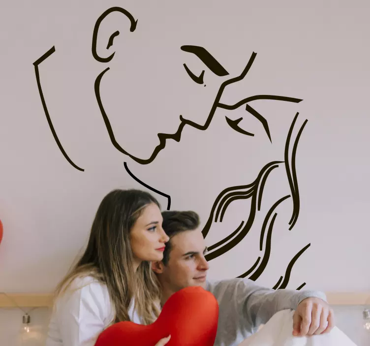 Naklejka całująca się para - TenStickers