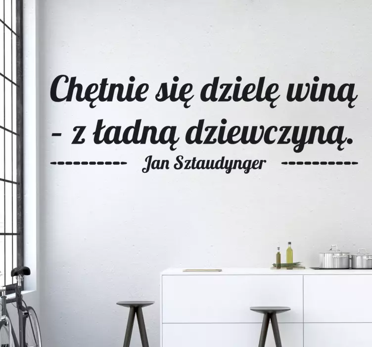 Naklejka ścienna cytat Jan - TenStickers