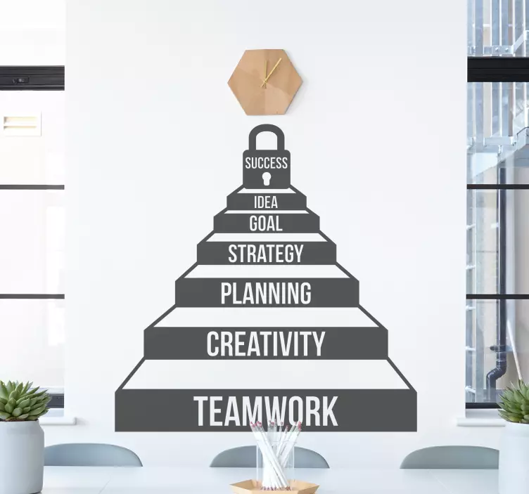 Naklejka na ścianę cytat motywacyjny Większa motywacja do pracy - TenStickers