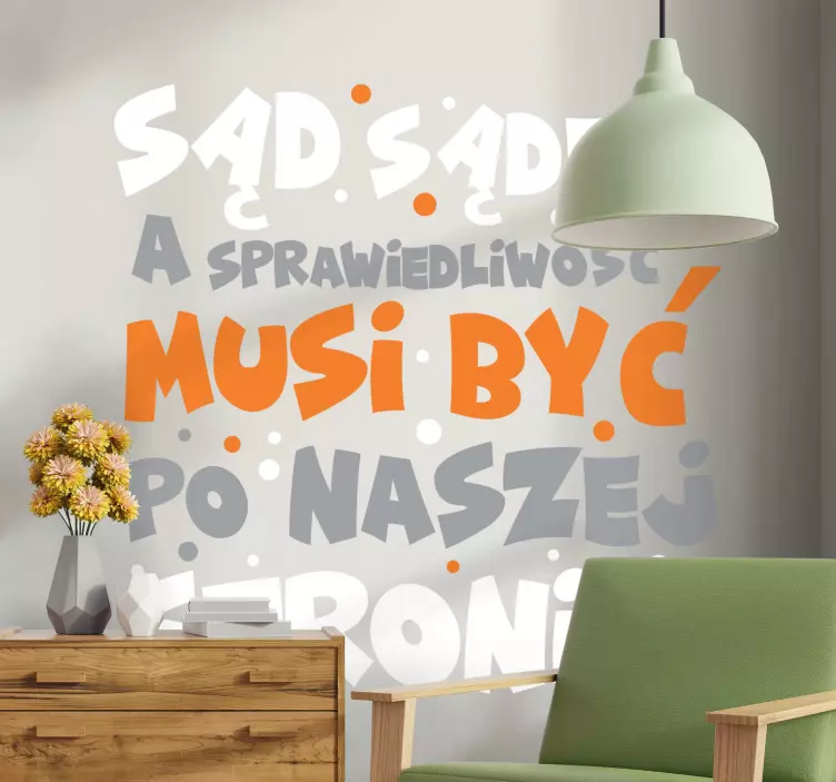 Naklejka na ścianę Cytat z filmu Sami Swoi - TenStickers