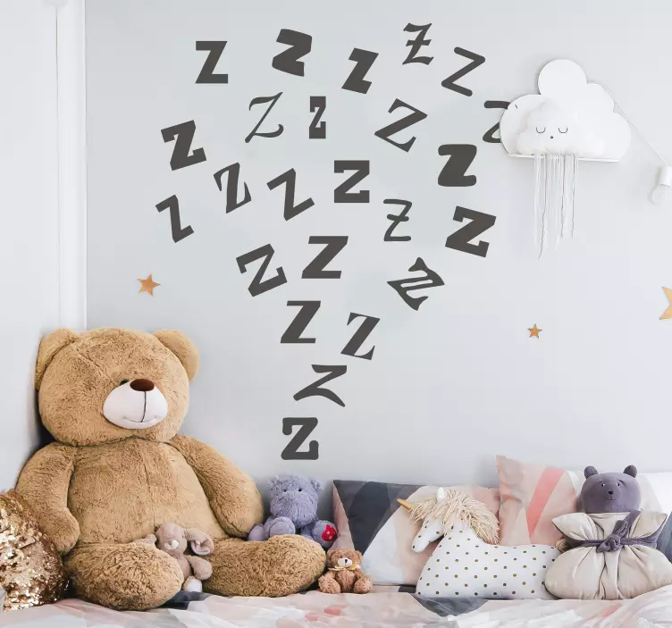 Naklejka literki na dobranoc zzz - TenStickers