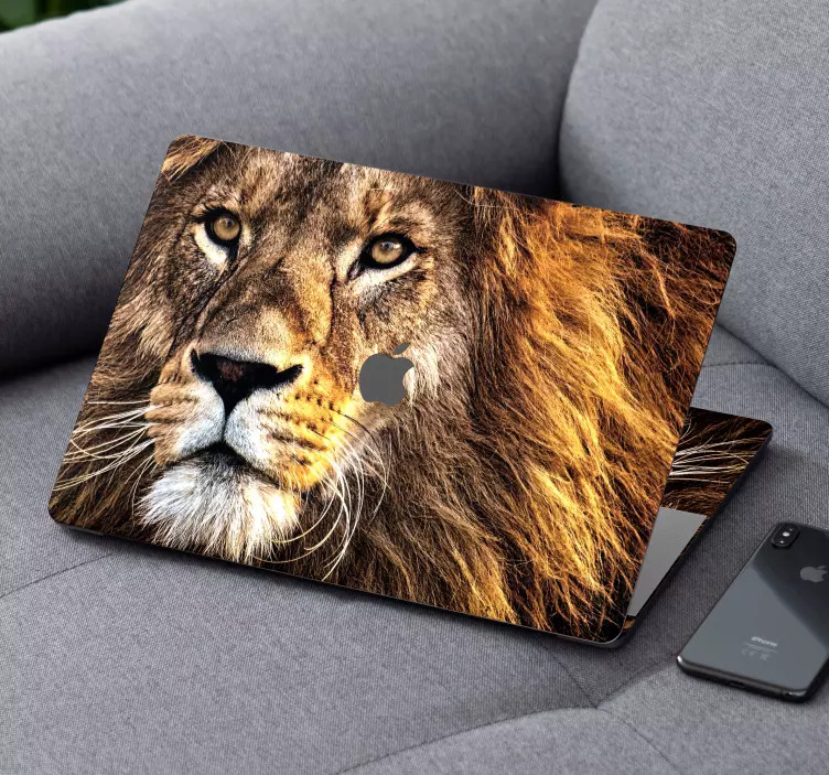 Naklejka na laptopa dzikie zwierzęta skóra lwa - TenStickers