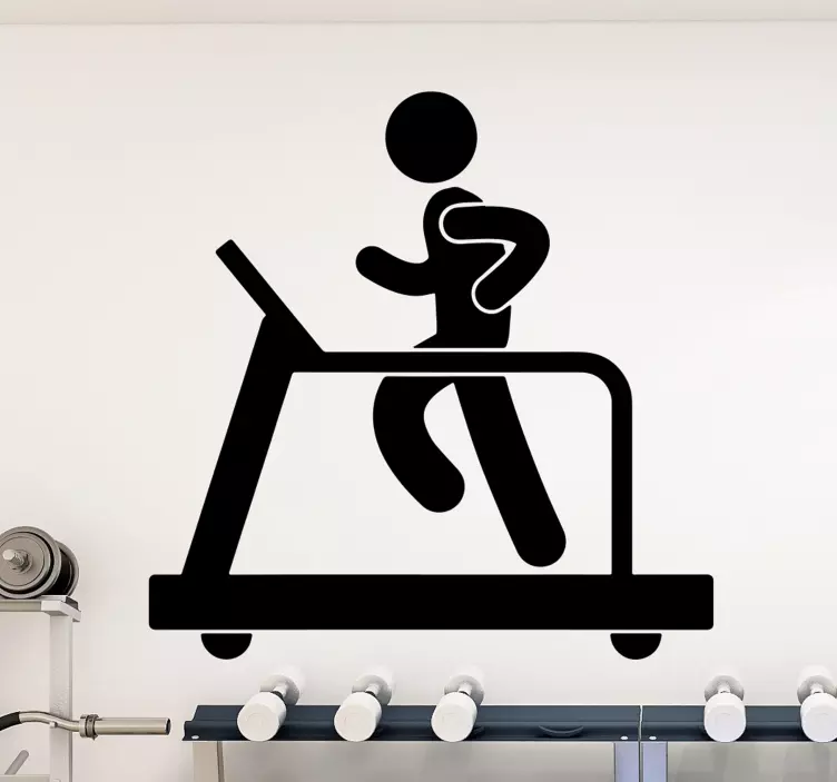 Naklejka na ścianę Fitness na bieżni - TenStickers