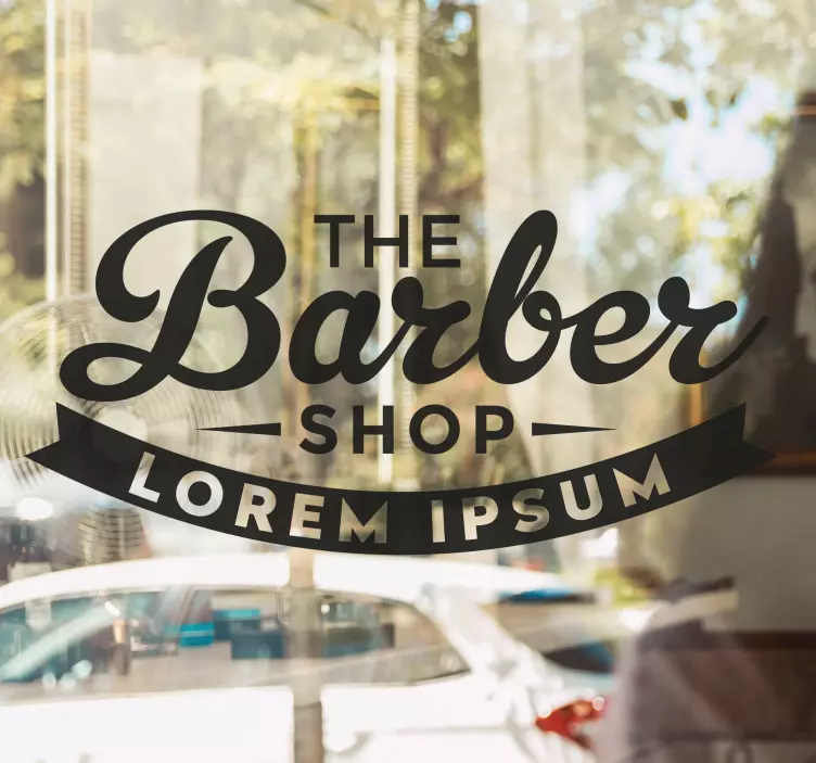 Naklejka na ścianę Fryzjer dostosowywalny za pomocą nazwy - TenStickers