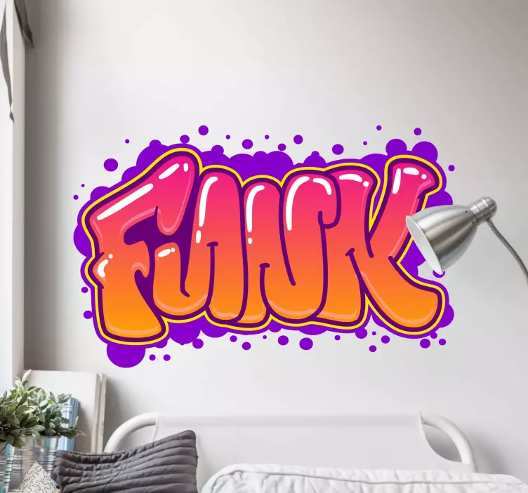 Naklejka na ścianę Funkowe graffiti - TenStickers