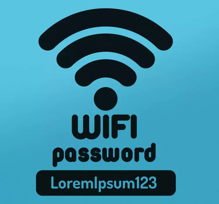 Naklejka na ścianę Hasło do wifi - TenStickers