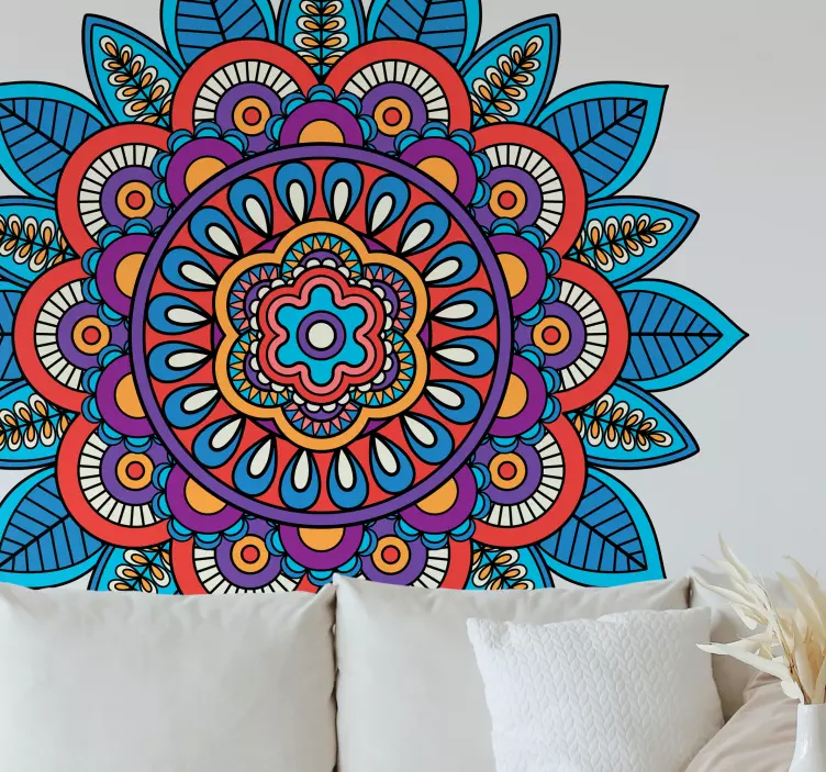 Naklejka na ścianę Jasna kolorowa mandala - TenStickers