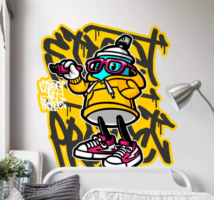 Naklejka na ścianę Kreskówka graffiti - TenStickers