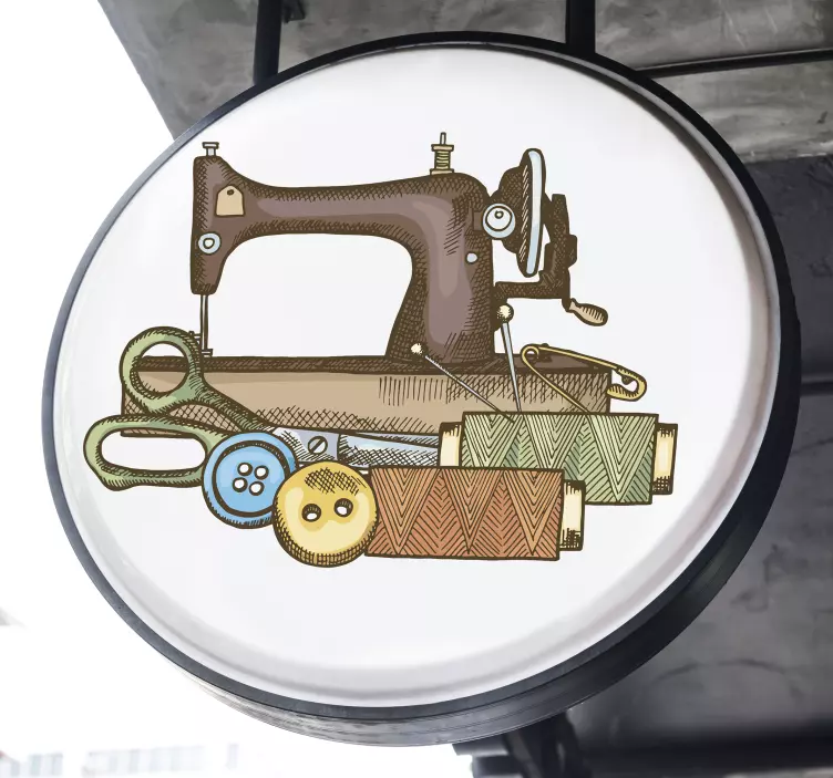 Naklejka ścienna maszyna do szycia - TenStickers