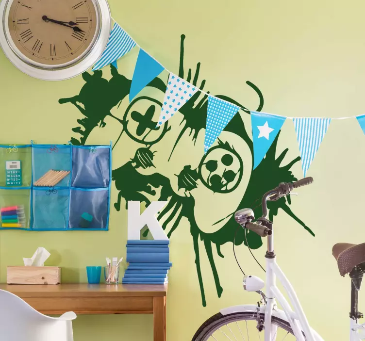 Naklejka na ścianę Miejski styl kontrolera do gier - TenStickers