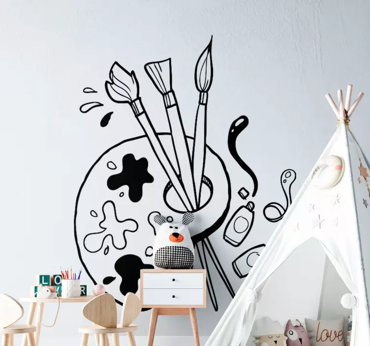 Naklejka na ścianę Paleta farb - TenStickers