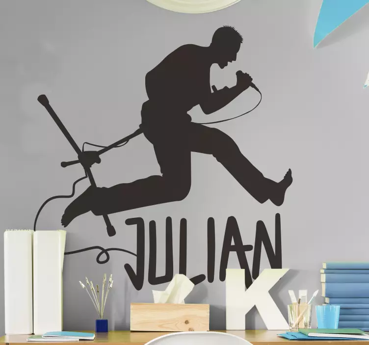 Naklejka muzyczna piosenkarz rockowy - TenStickers