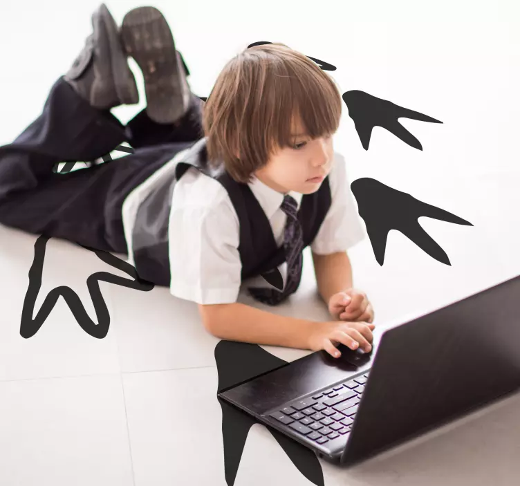 Naklejka na ścianę ślady dinozaurów - TenStickers