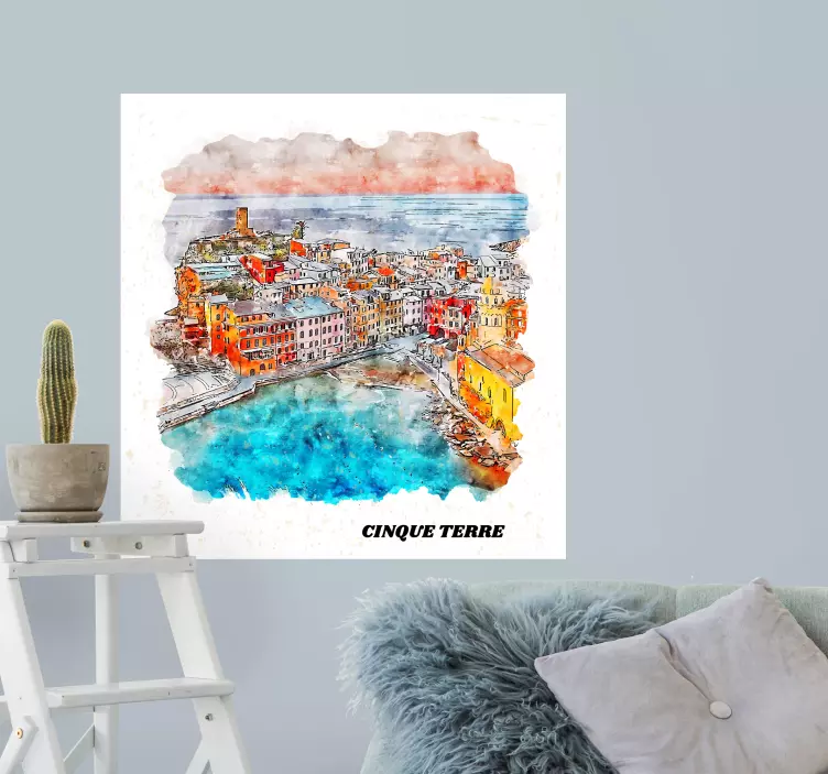 Naklejka na ścianę Włoskie wybrzeże cinque terre - TenStickers