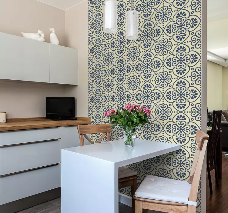 Naklejka na ścianę wzór kafelkowy - TenStickers