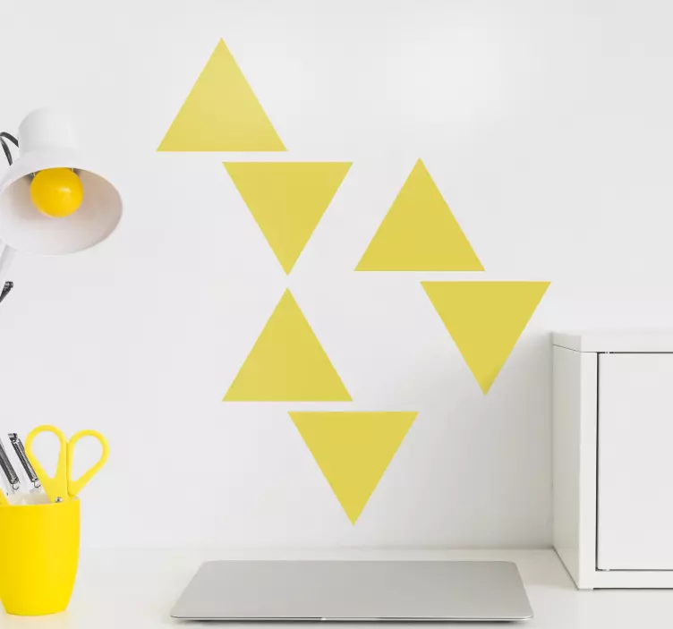 Naklejka na ścianę geometryczne świecące trójkąty - TenStickers